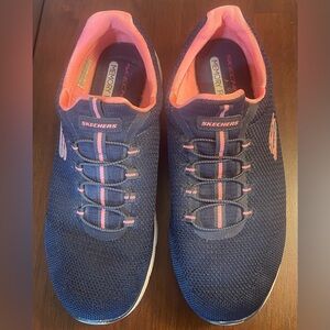 Skechers Navy and Pink Sneakers Sz 10